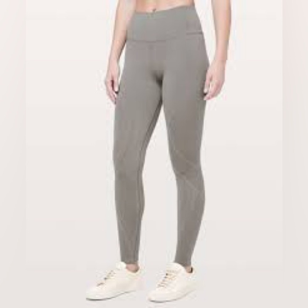 Lululemon Reveal Tight 28" Mindful Motion Carbon Dust Size 4 High Rise Yoga Legg